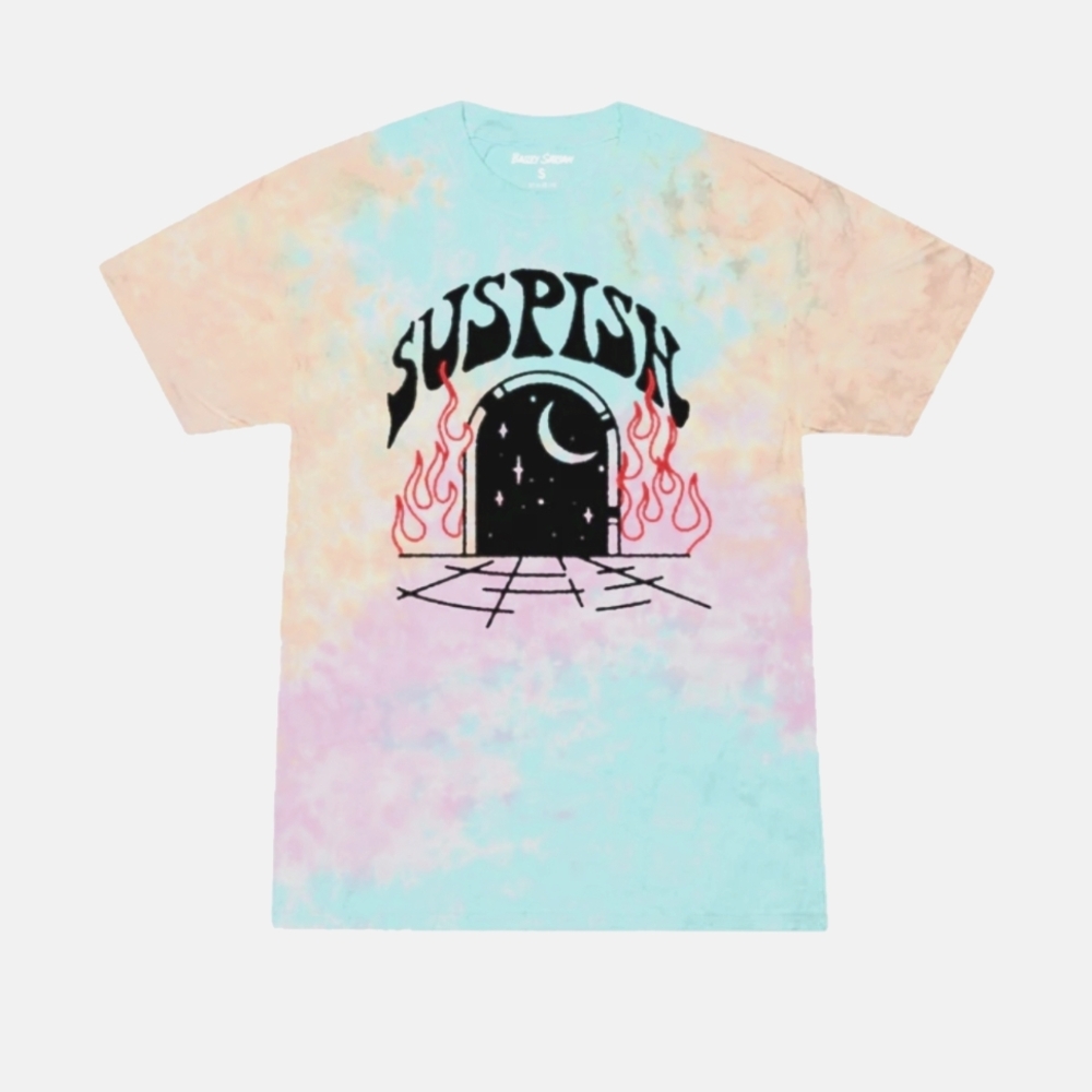 Bailey Sarian merch Suspish Tie-dye Tee  XL Dark History Murder Mystery Make-up